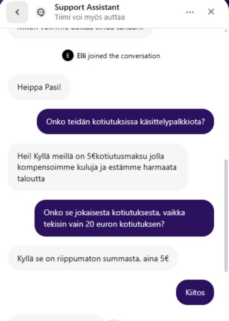 Ruhtinas asiakaspalvelu