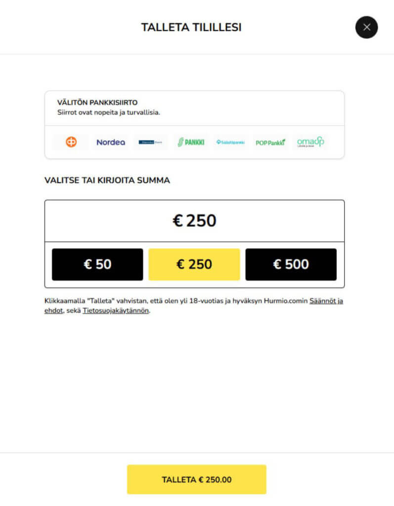 Hurmio rekisterรถityminen