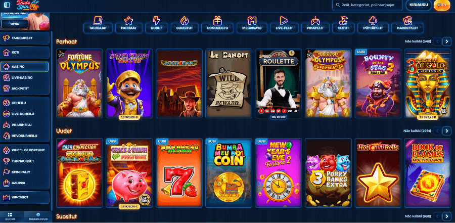 Dudespin slottipelit