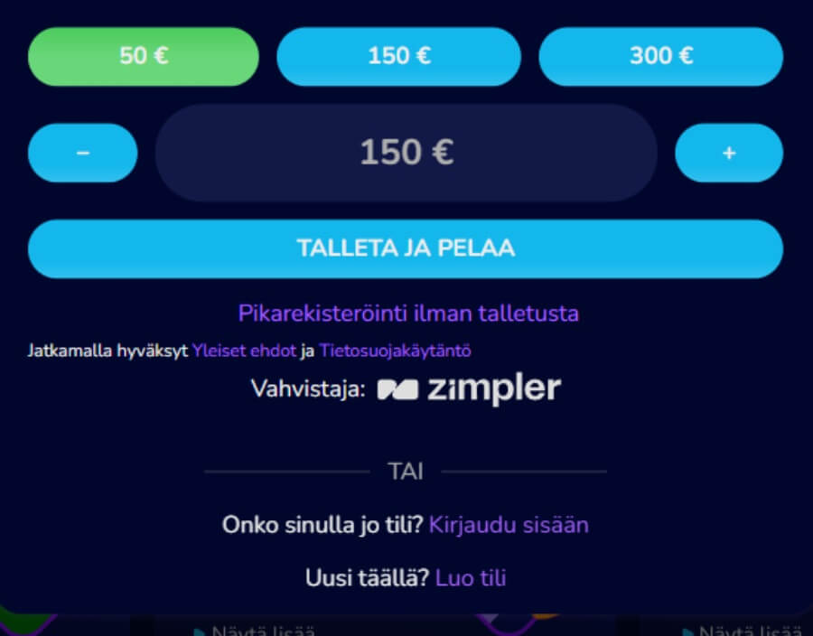 WeezyBet rekisterรถityminen