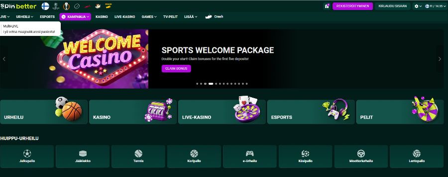 SpinBetter etusivu