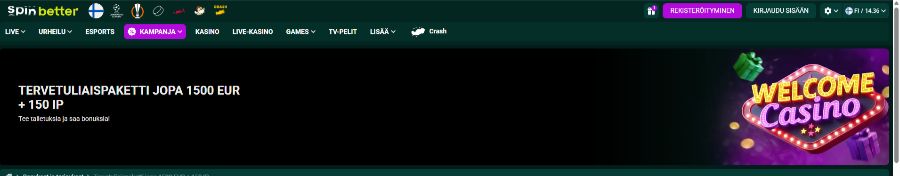 SpinBetter tervetuloa