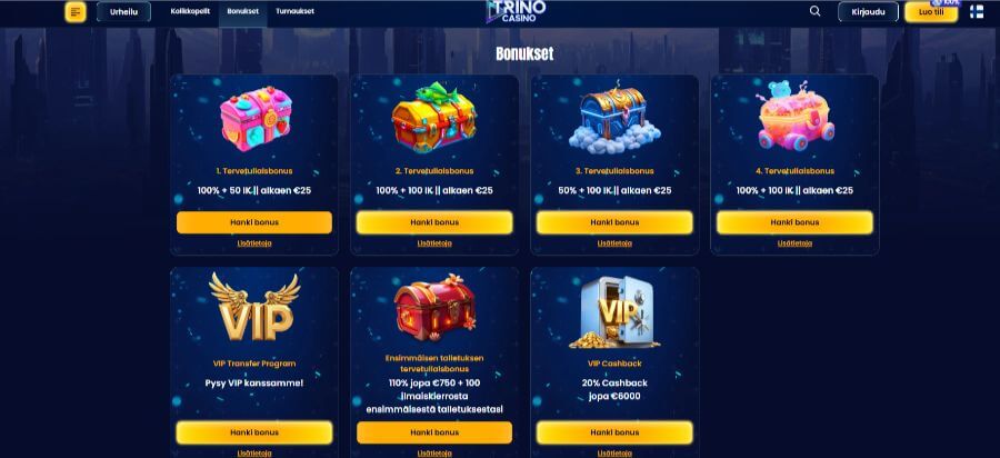 Trino bonukset
