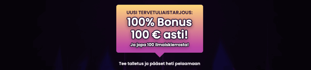 Boom Casinon tervetuliaisbonus