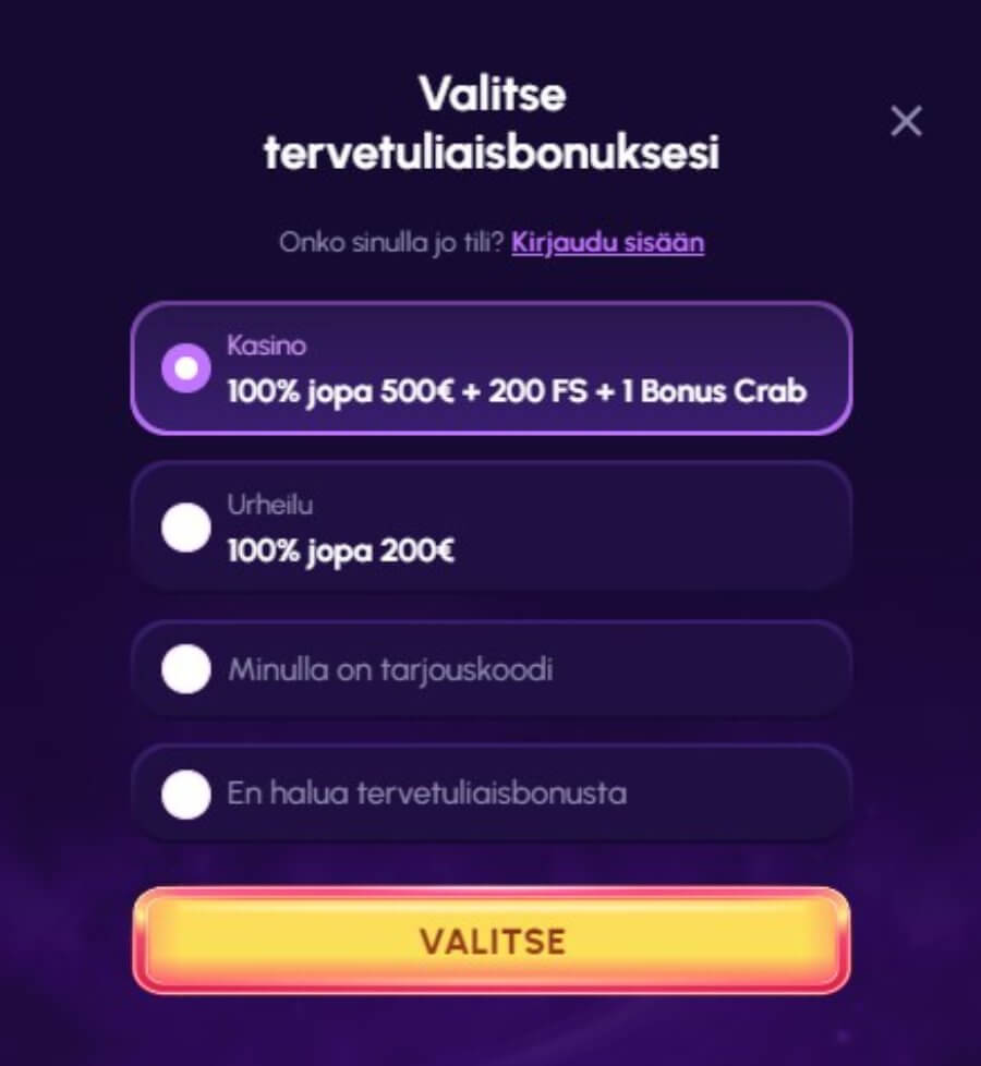 Novajackpot rekisteröityminen