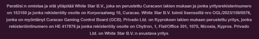 Paratiisi lisenssi SuomiCasinoCom