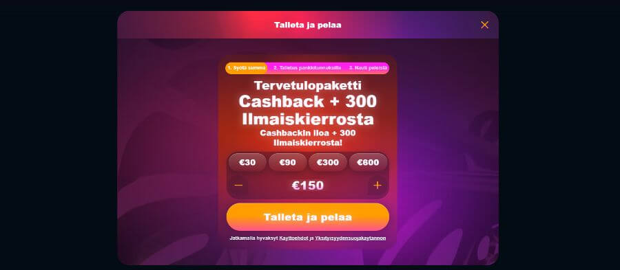 Paratiisi tervetulobonus SuomiCasinoCom