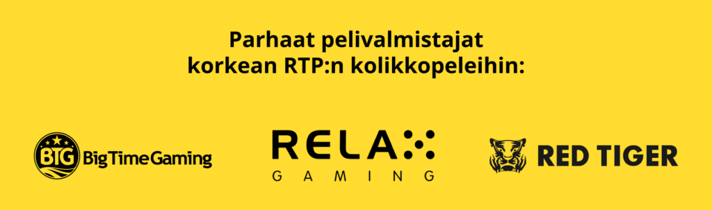 Parhaat pelivalmistajat korkean RTP peleihin