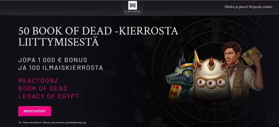 Playgrand ensitalletusbonus SuomiCasinoCom