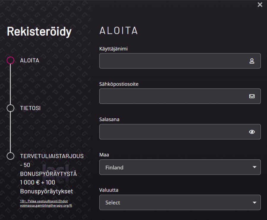 Playgrand prosessi SuomiCasinoCom