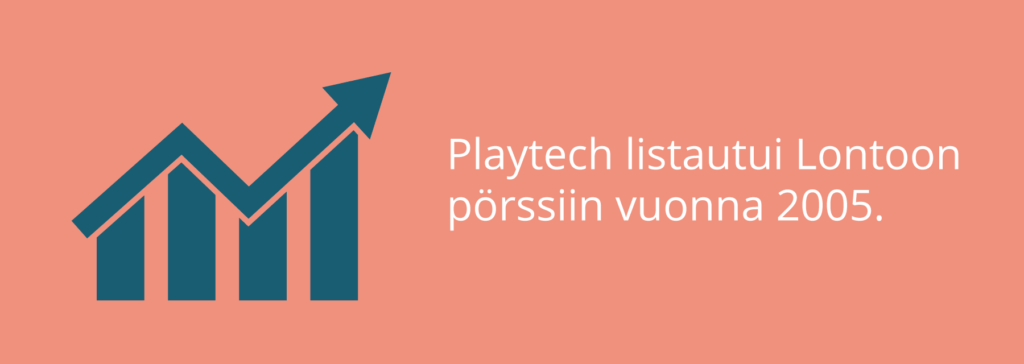 Playtech listautui Lontoon pörssiin odotetusti vuonna 2005. 