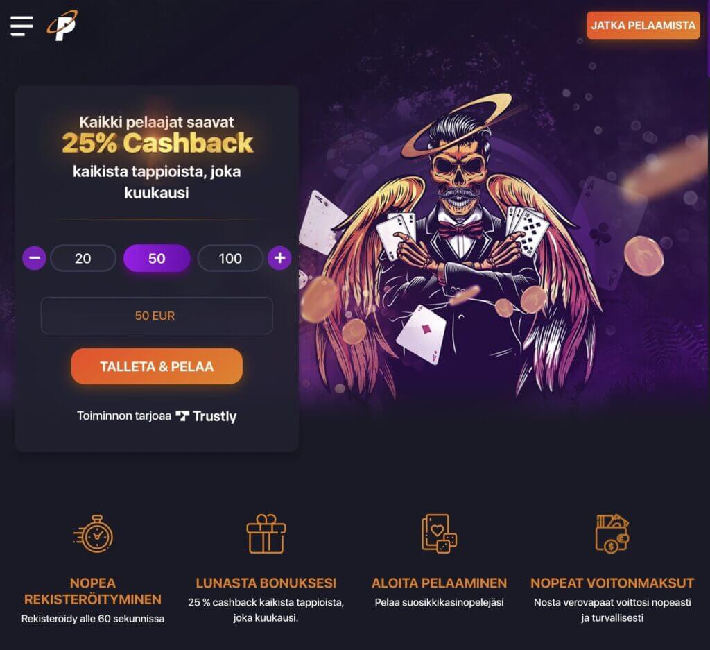 Praise Casino cashback