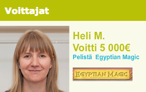 Heli voitti 5000€ Egyptian Magic pelistä