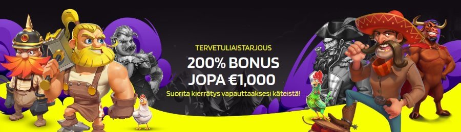 Prontobet tervetuliaisbonus 200 % 1000 € asti