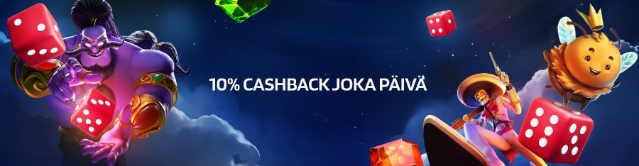 Päivittäinen 10% cashback