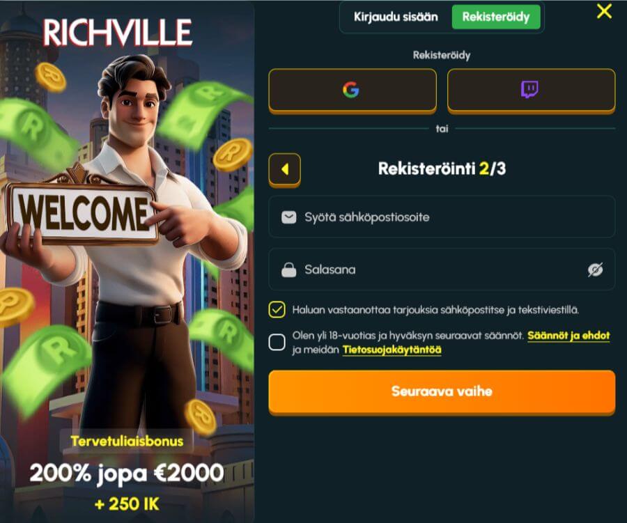 Richville prosessi SuomiCasinoCom