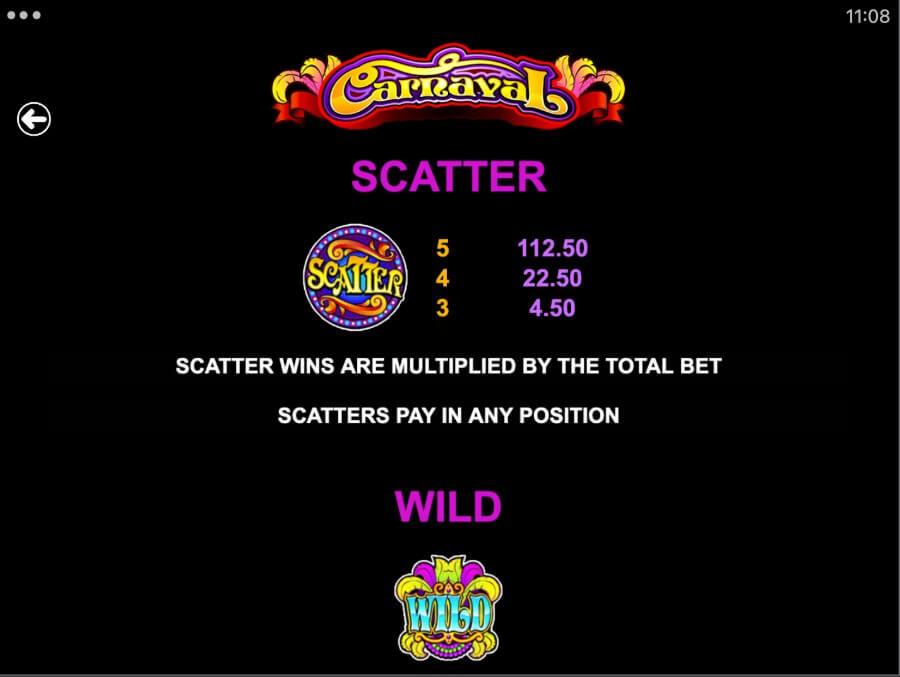 Carnaval scatter symbolit