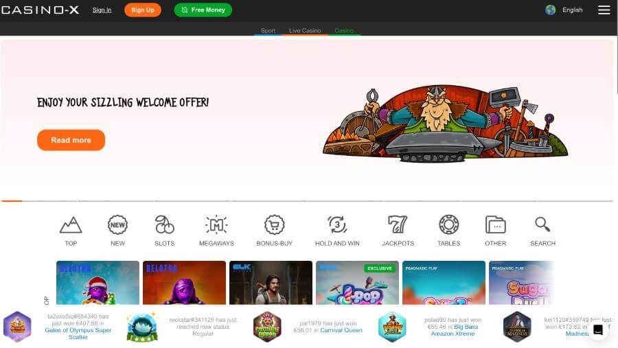 Casino-X bonus