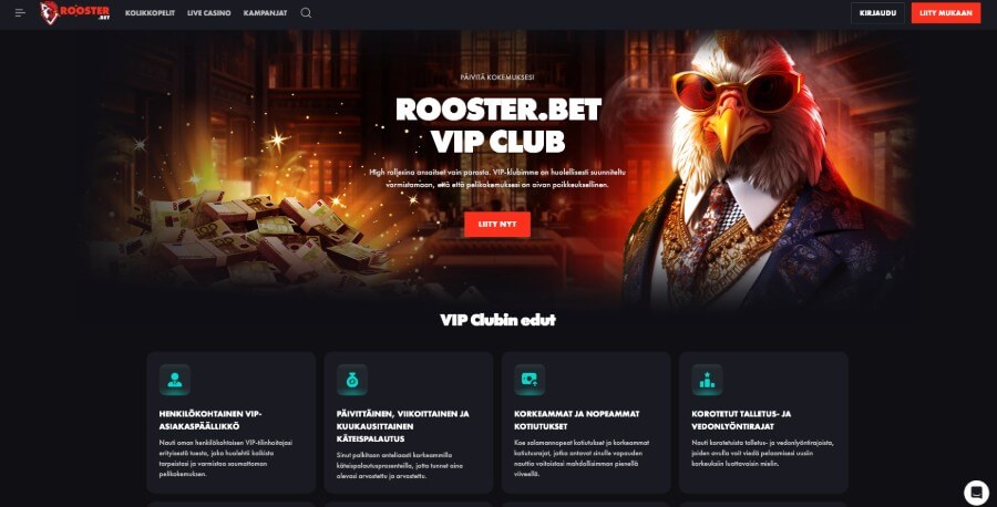 Rooster Bet VIP-ohjelma