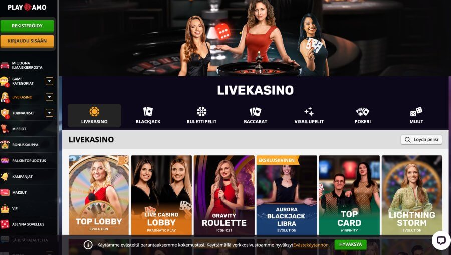 PlayAmo livekasino