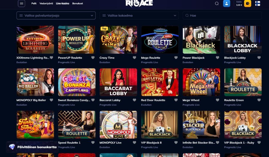 RioAce Casino livekasino
