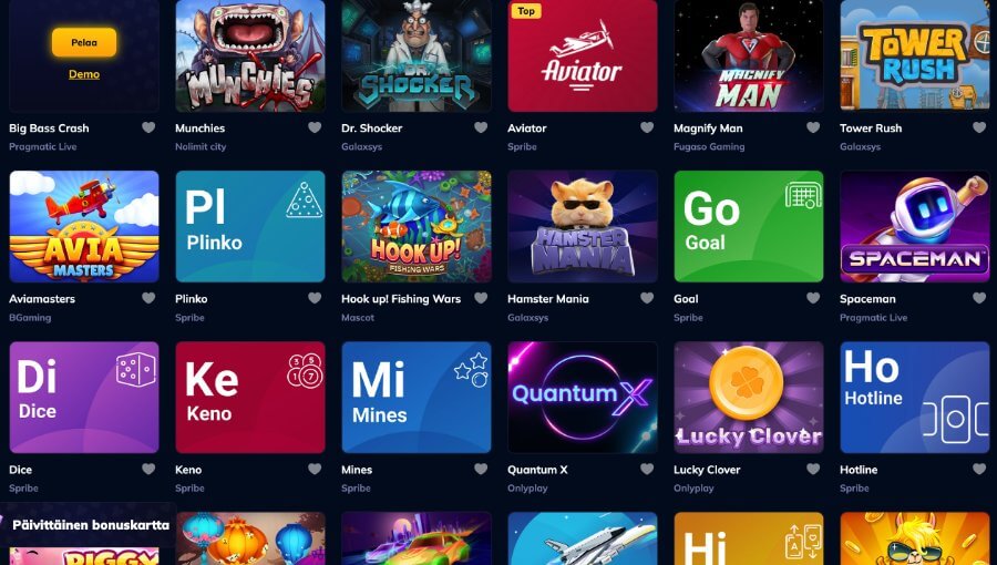 RioAce Casino crash pelit