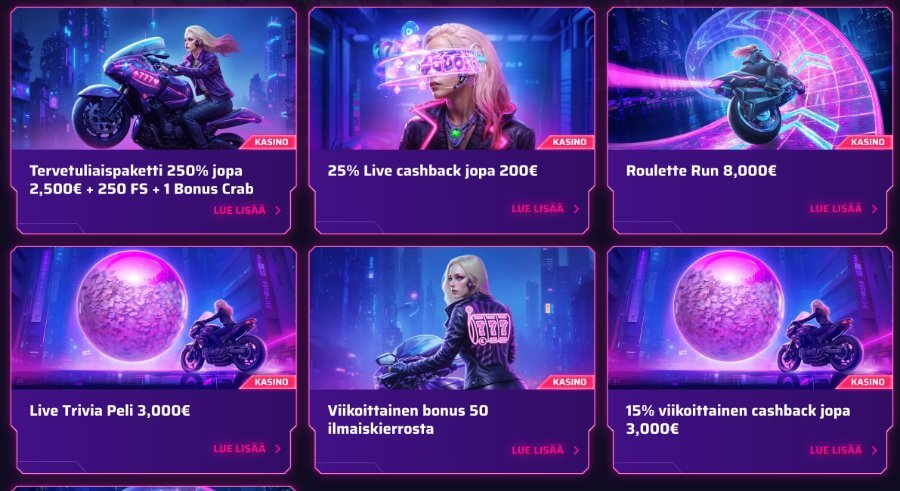 Roby Casino tarjoukset