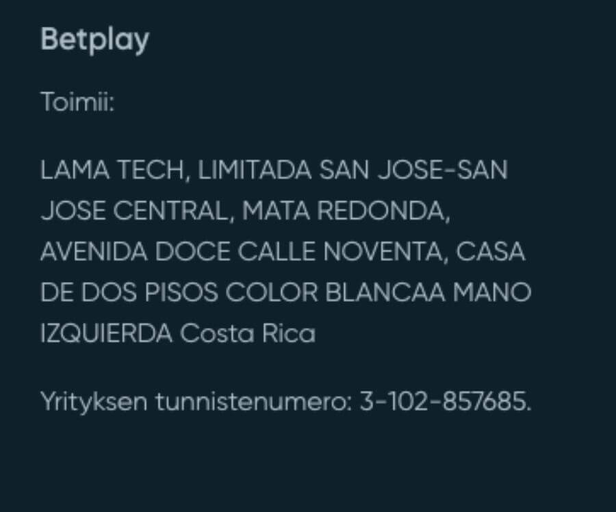 Betplay pelilisenssi