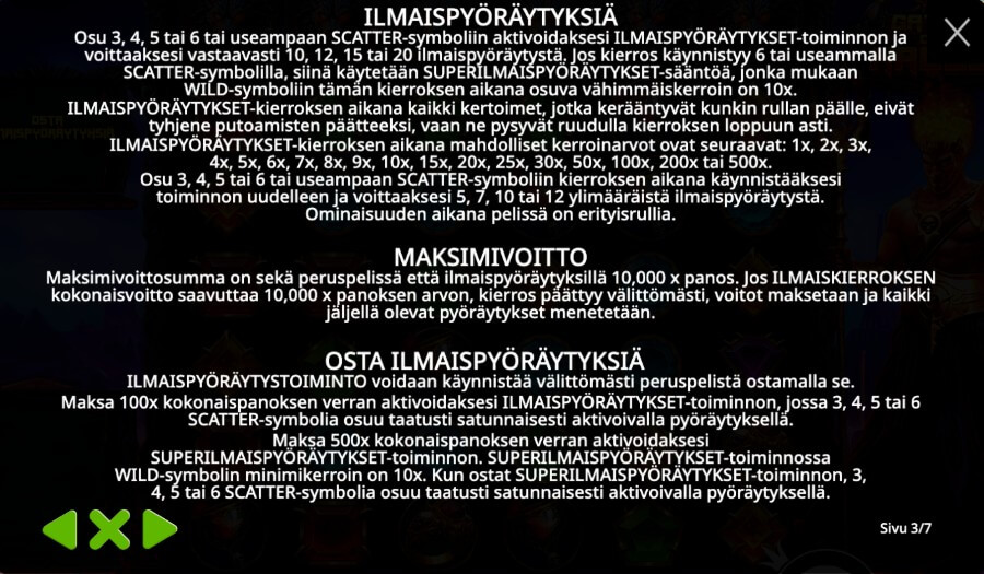 Gates of Hades ilmaiskierrokset