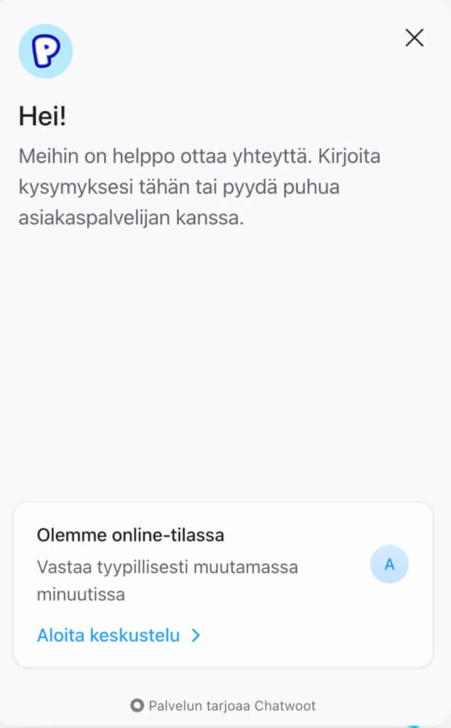 Pelaanyt asiakaspalvelu