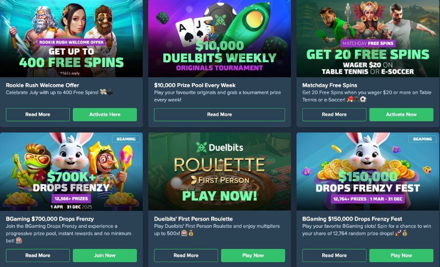 Duelbits bonukset ja tarjoukset
