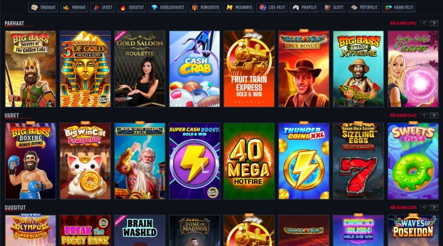 Mafia Casino pelivalikoima