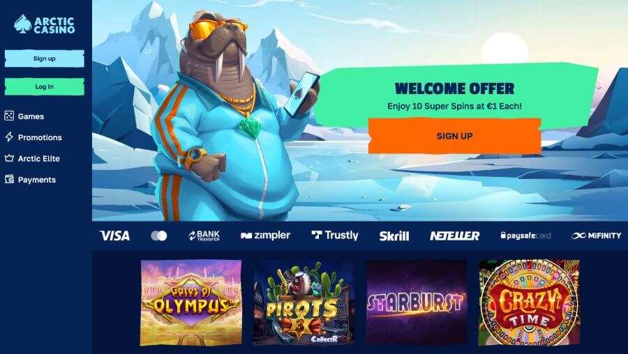 Arctic Casino etusivu