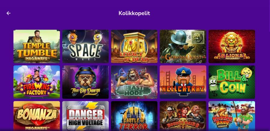 Happy Casino kolikkopelit