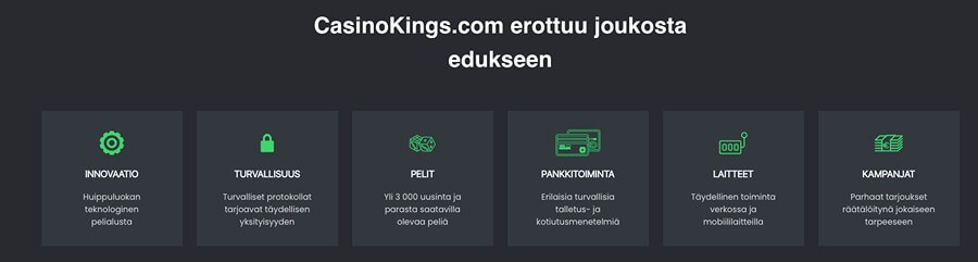 CasinoKings erottuu näin edukseen