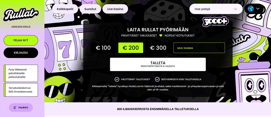 Rullat Casinon etusivu