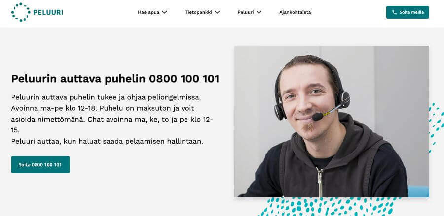 Peluuri auttaa vastuullisessa pelaamisessa.
