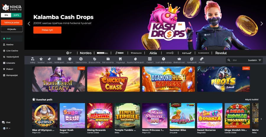 Ninja Casino etusivu Ninja Casinon etusivu