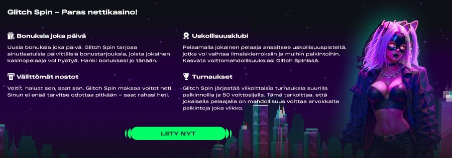 Glitchspin etusivu