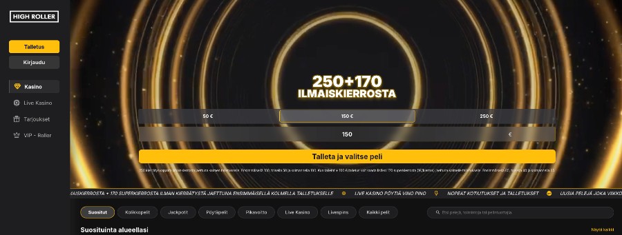 HighRoller tervetulobonus