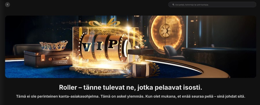 HighRollerin kanta-asiakasohjelma tarjoaa mukavasti etuja