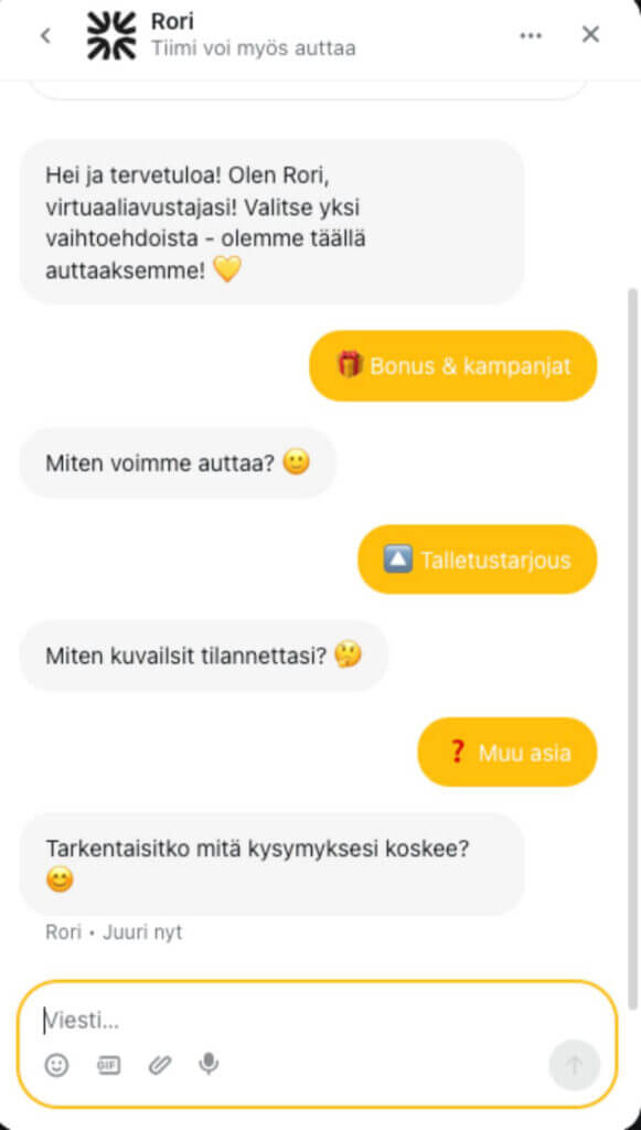 HighRollerin asiakaspalvelu testissä