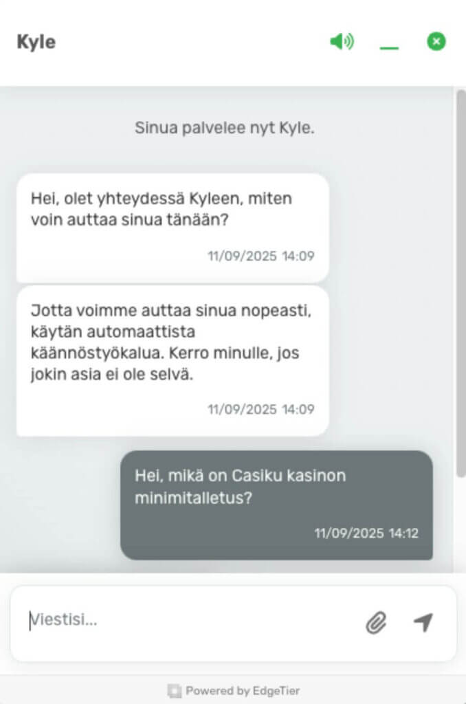 Casikun asiakaspalvelu