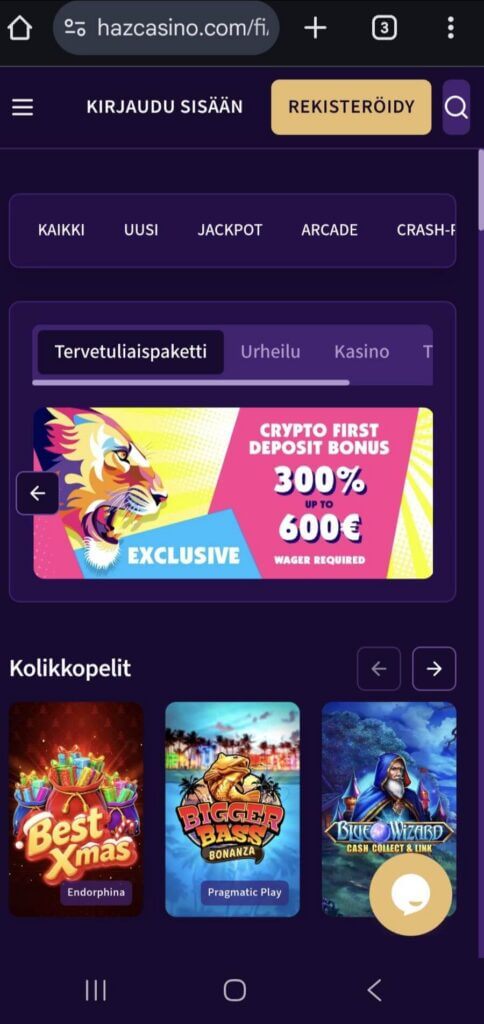 Haz Casino mobiili