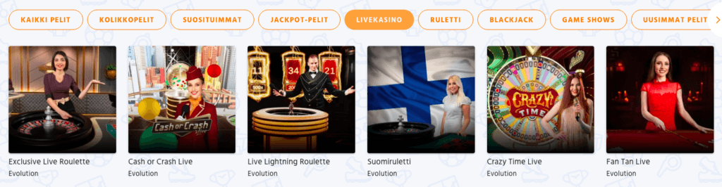 Expekt live casino