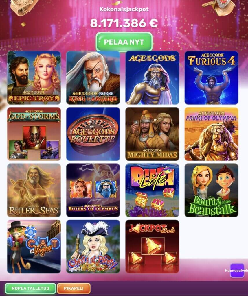SlotsPalace Pelit