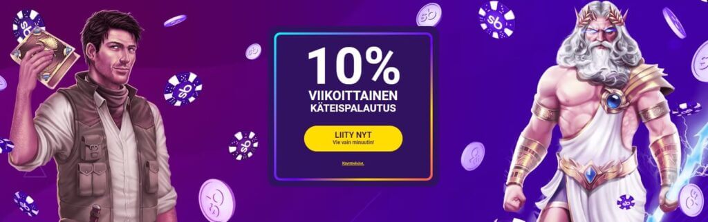 Slotbox viikoittainen käteispalautus