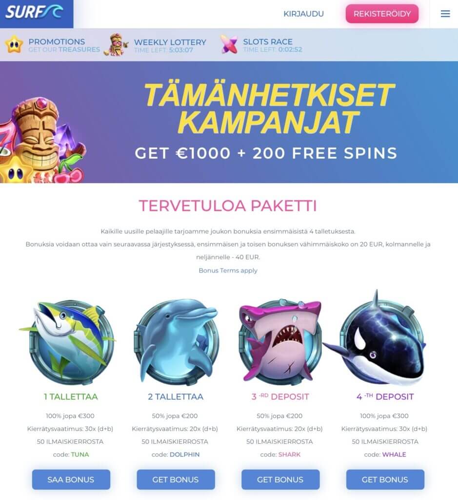 Surf Casino Offer