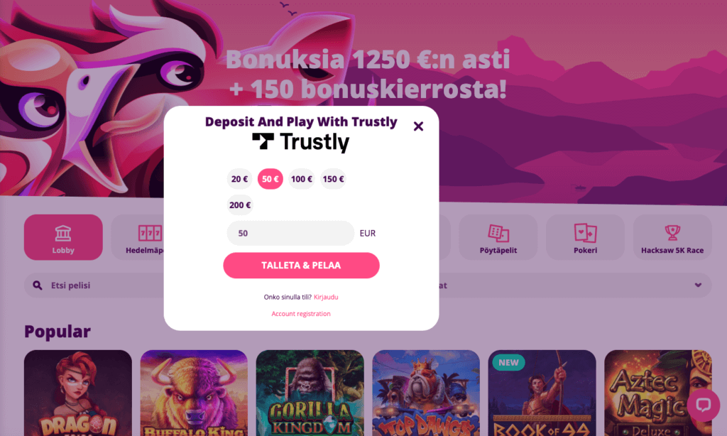 Talleta helposti ja aloita pelaaminen