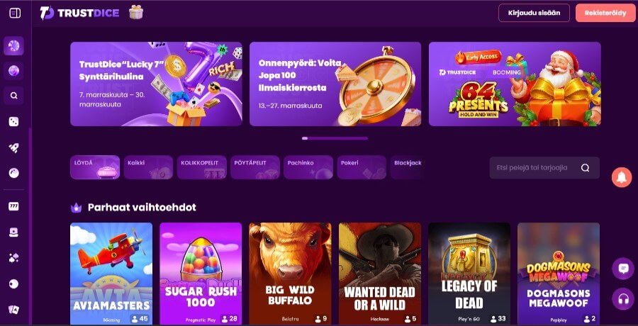 Trustdice etusivu SuomiCasinoCom